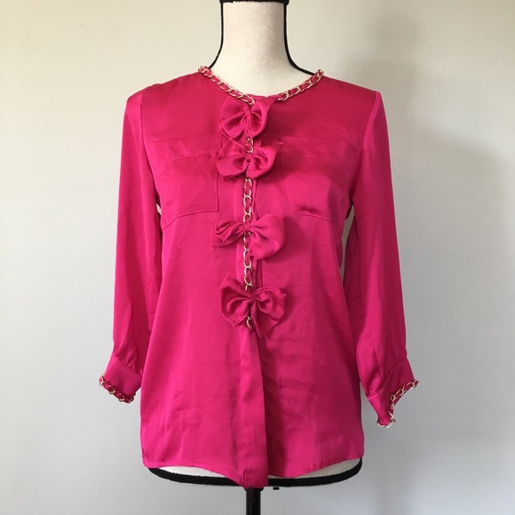 Three Seasons Tops - THREE SEASONS Bright pink (fuschia) blouse